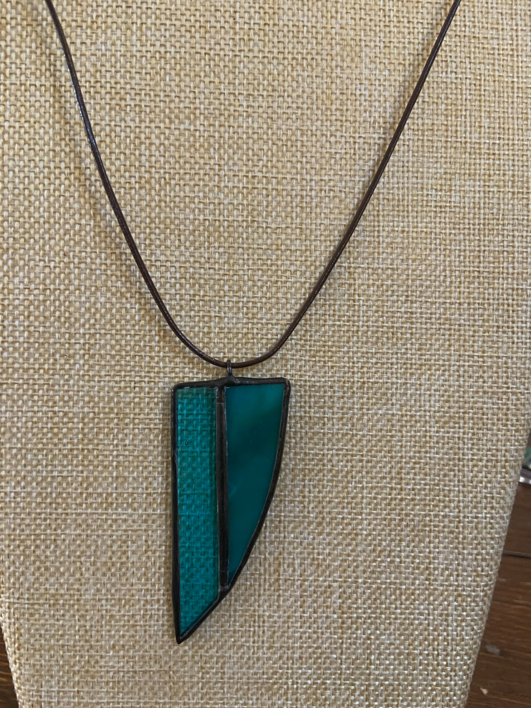 Stained Glass Necklace-Blue Tooth