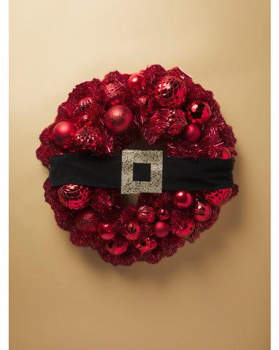 Santa Belt Ornament Wreath
